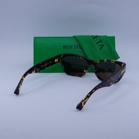 Bottega Veneta BV1143S 002 Rectangle Sunglasses - Havana\Brown - Picture 4 of 10